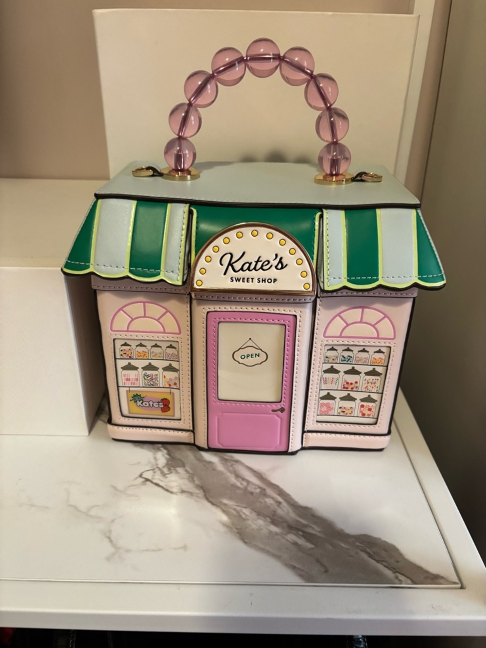 kate spade Pink, Green & Cream 'Kate's Sweet Shop' Crossbody Bag Novelty